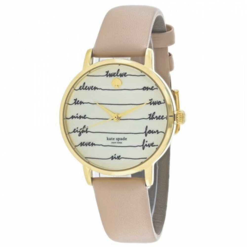 Kate Spade New York Metro Vachetta Nude Leather Straps & Goldtone Watch KSW1059